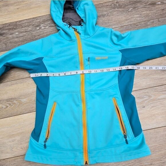 Marmot Soft Shell Wind Stopper Jacket blue teal orange XS - Picture 7 of 13